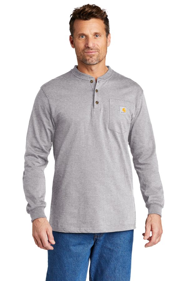 Carhartt® Long Sleeve Henley T-Shirt CTK128 - Image 3