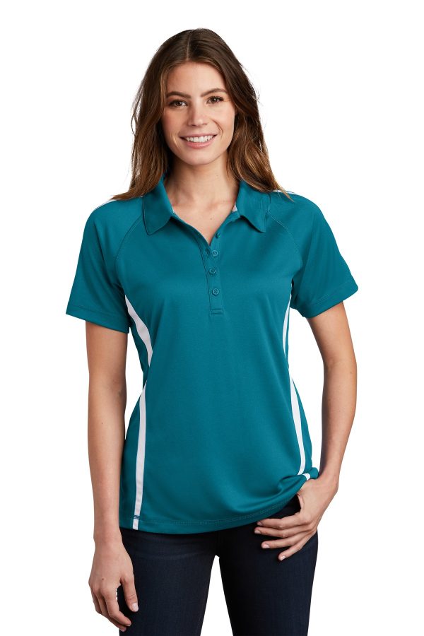 Sport-Tek® Ladies PosiCharge® Micro-Mesh Colorblock Polo. LST685 - Image 32