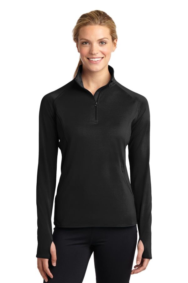 Sport-Tek® Ladies Sport-Wick® Stretch 1/2-Zip Pullover. LST850 - Image 2