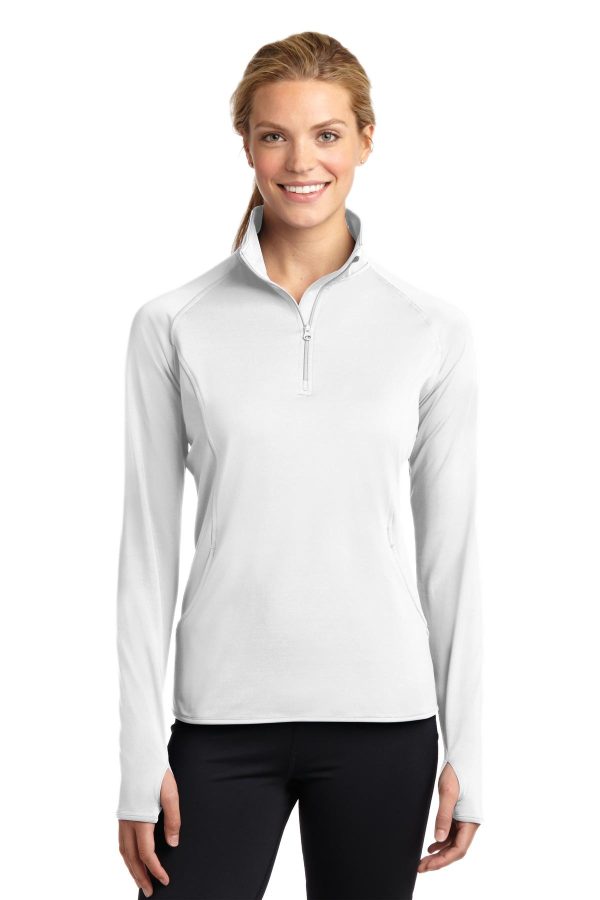 Sport-Tek® Ladies Sport-Wick® Stretch 1/2-Zip Pullover. LST850